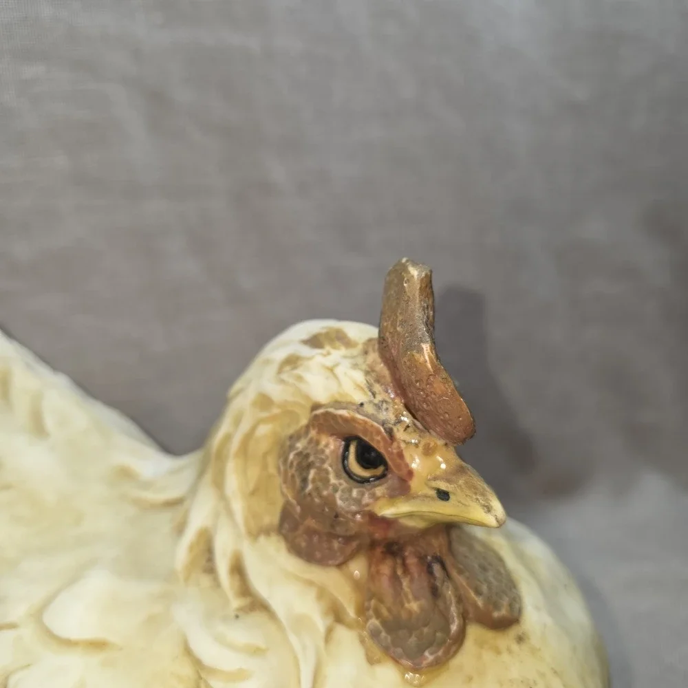 Plastic Angry Rooster Chicken Statue Kitchen Farmhouse Garden VTG Decor 11